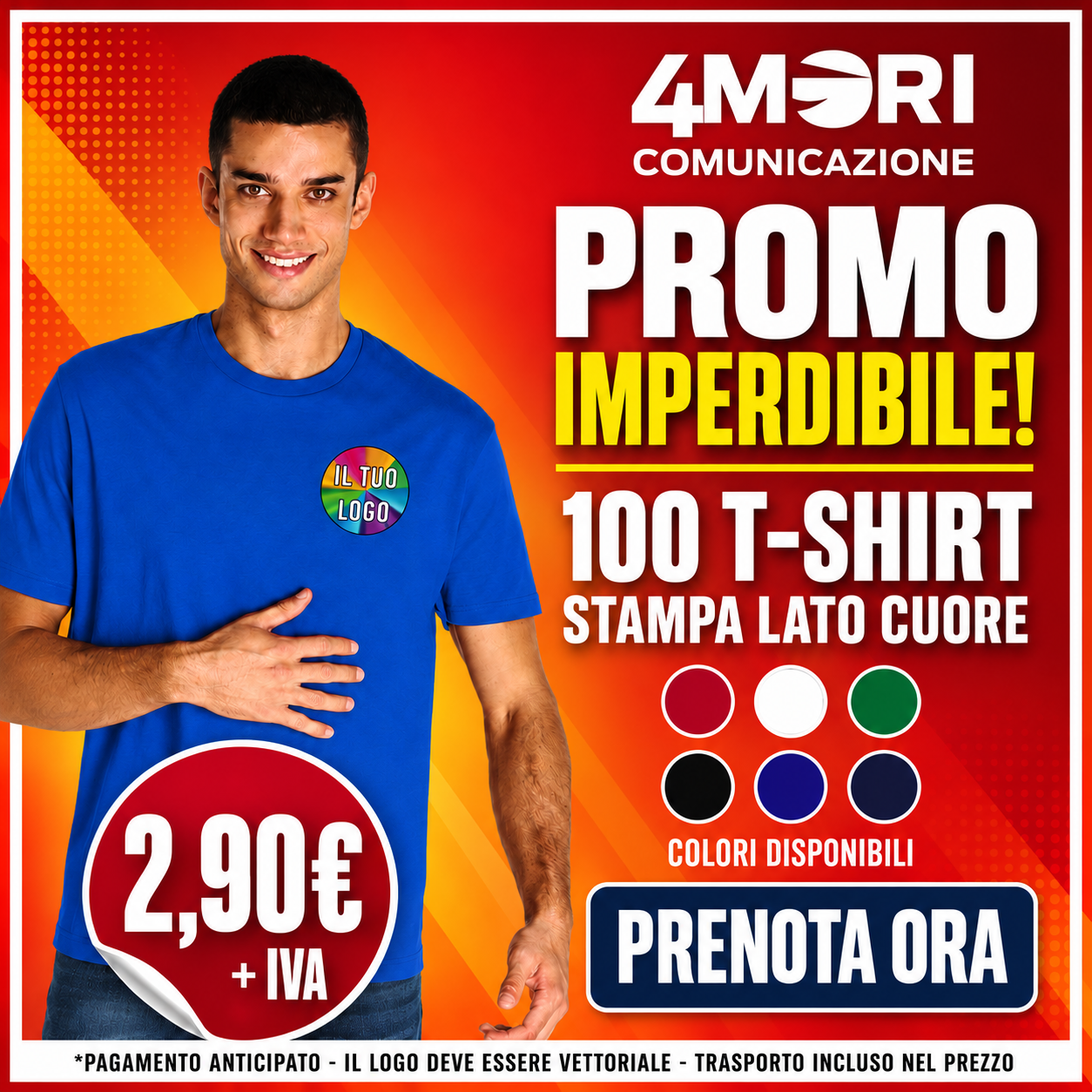Promozione 100 T-shirt personalizzate