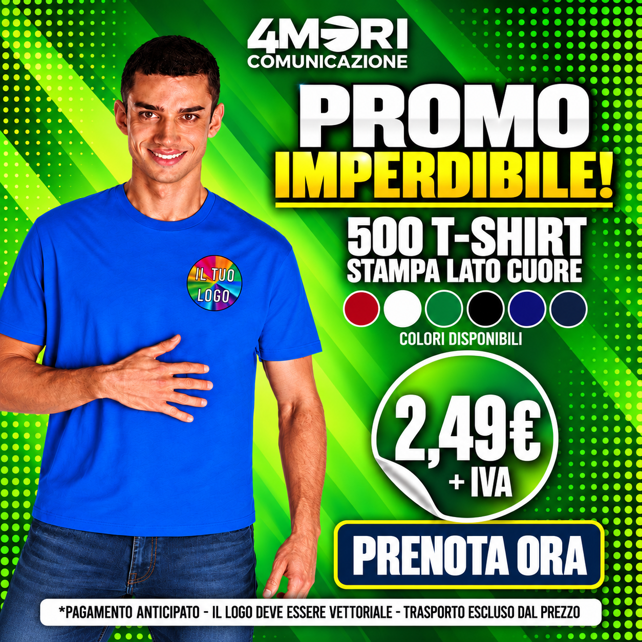 Promozione 500 T-shirt personalizzate